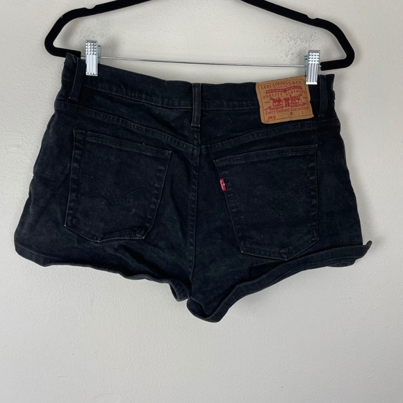 VTG Levi's Junior Black Denim Shorts High Waisted Style Casual Everyday so 12/13 - Picture 5 of 8